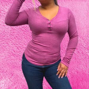 Twilight Fuchsia Long Sleeve Top